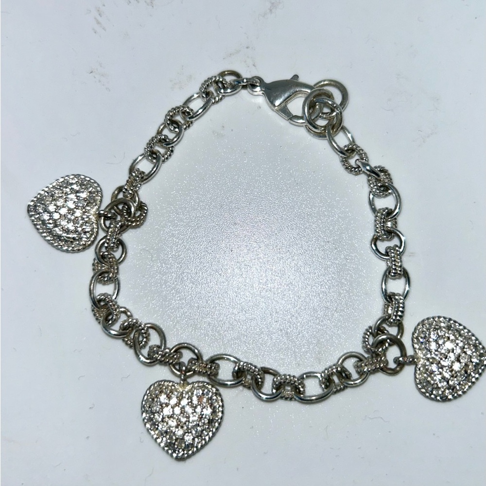 Montana silver heart charm bracelet